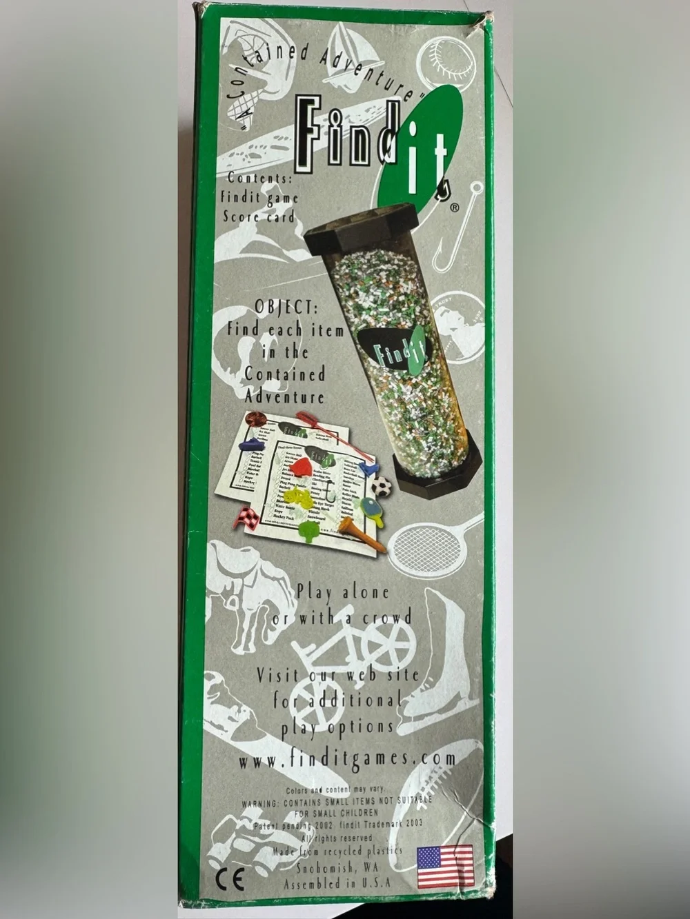 Vintage Y2K Find It Sports Edition game in box